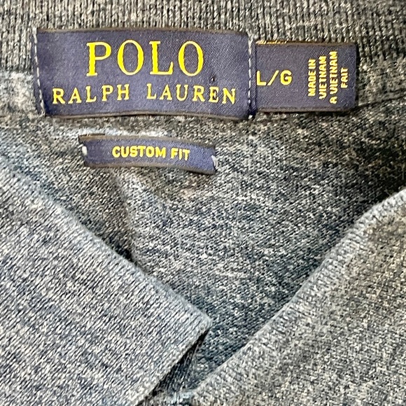 Polo by Ralph Lauren Iconic Mesh Polo Shirt | Blue | Size Large - Picture 4 of 6